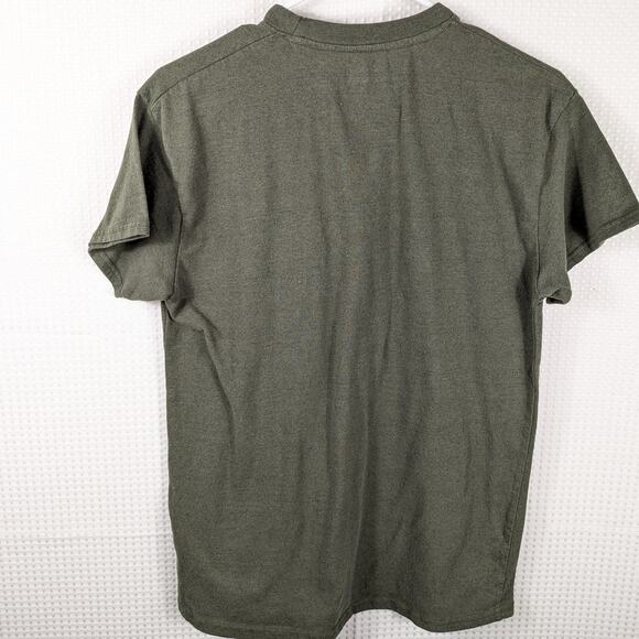 Brisco Brands It’s Organic T-Shirt M Green Psychedelic Mushroom Graphic Tee - Picture 5 of 5